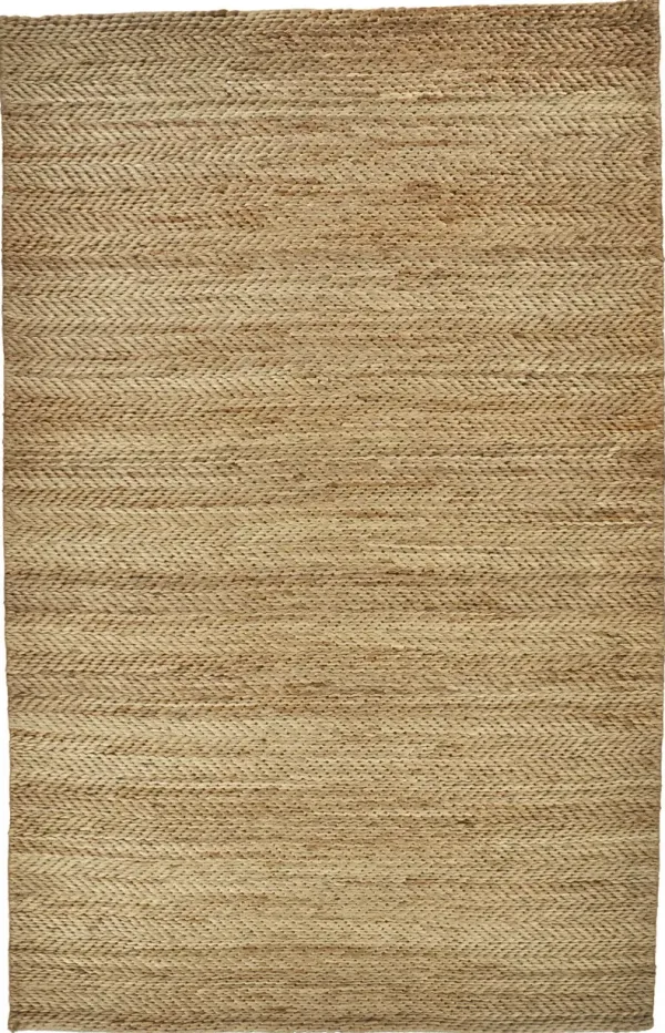 8' x 11' Hand Woven Area Rug - Tan Orange And Brown