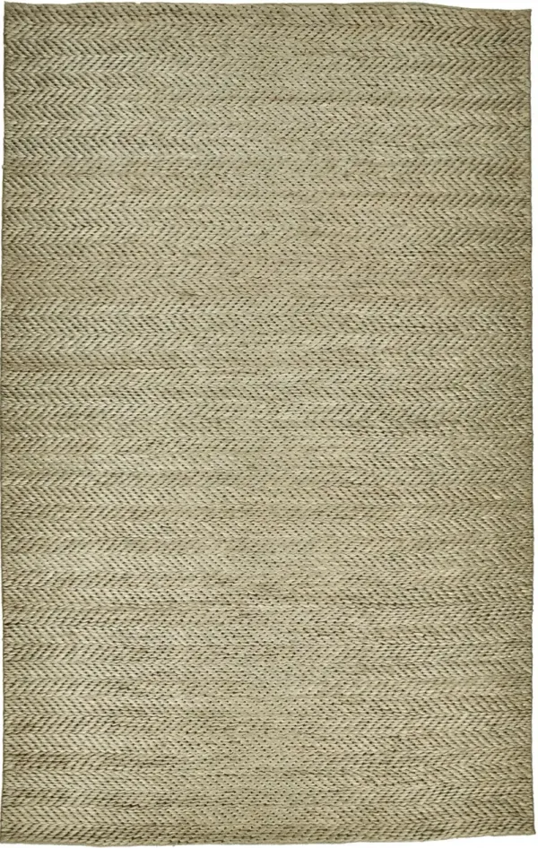 2' x 3' Hand Woven Area Rug - Tan And Gray