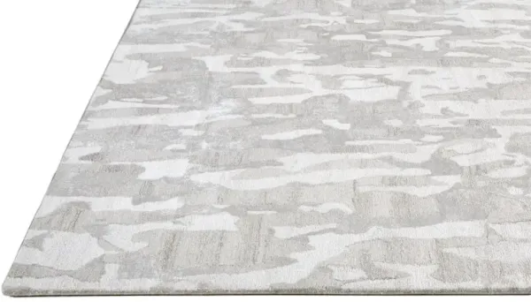 5' x 8' Abstract Tufted Handmade Area Rug - Gray Taupe And Silver