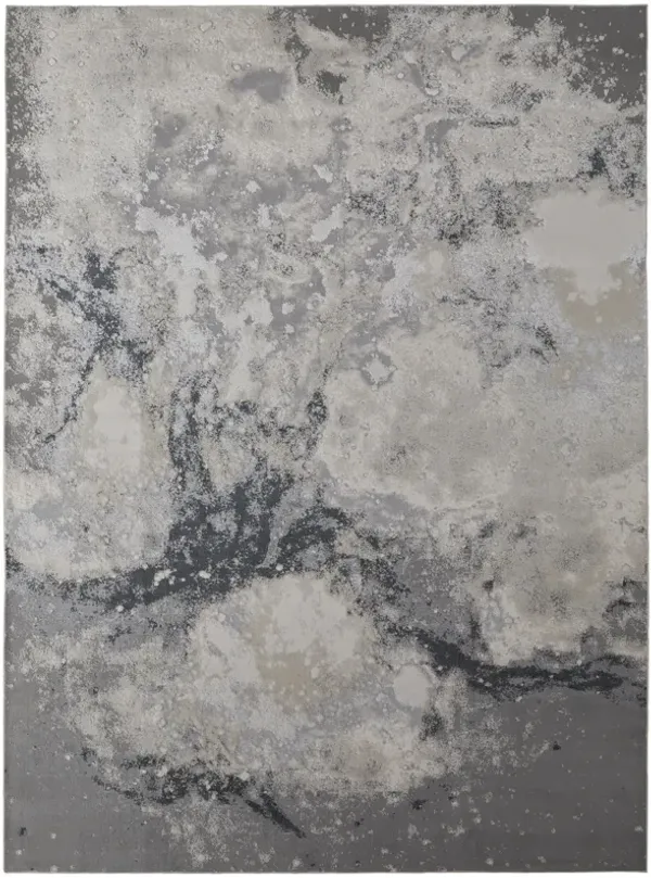 5' x 8' Abstract Area Rug - Dark Gray