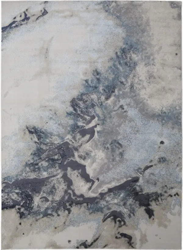 1.7' x 2.8' Abstract Area Rug - Blue