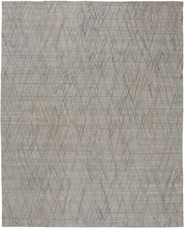 9' x 12' Abstract Hand Woven Area Rug - Gray And Blue