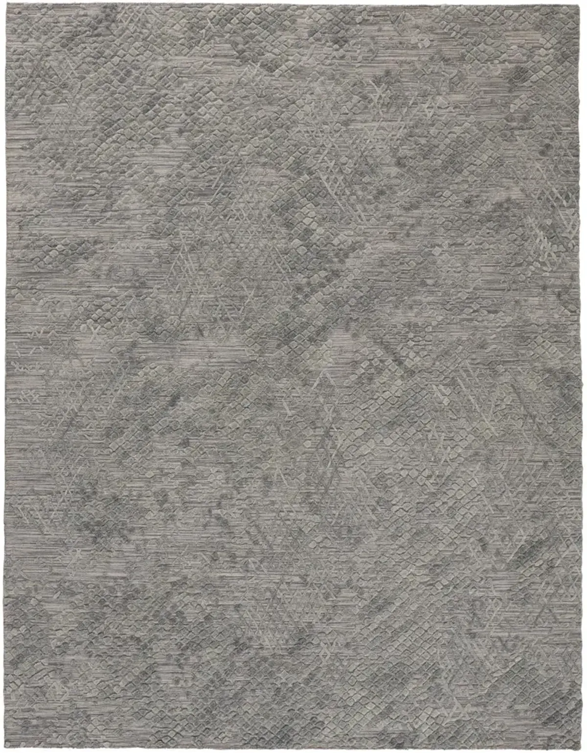 10' x 14' Abstract Hand Woven Area Rug - Gray