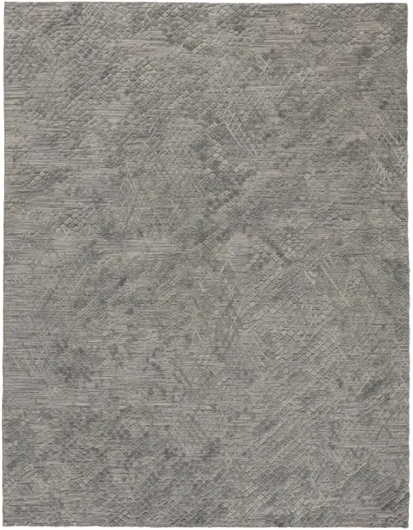 10' x 14' Abstract Hand Woven Area Rug - Gray