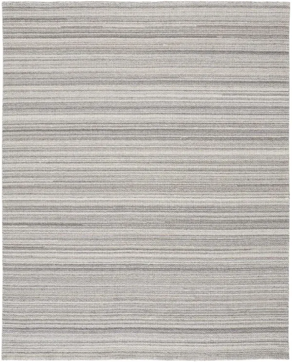 8' x 10' Wool Hand Woven Stain Resistant Area Rug - Gray And Taupe