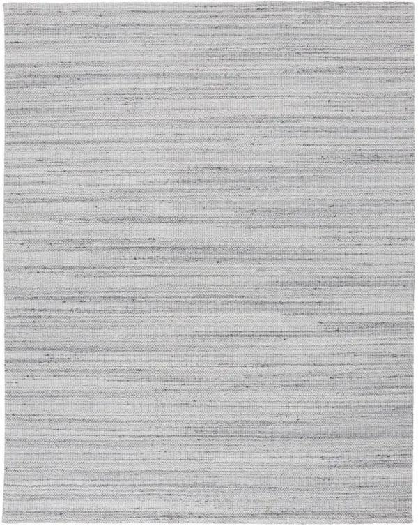 2' x 3' Wool Hand Woven Stain Resistant Area Rug - Silver