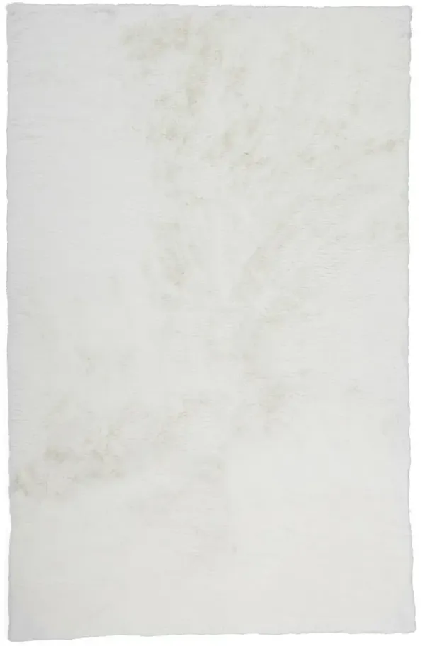 5' x 7' Shag Area Rug - White