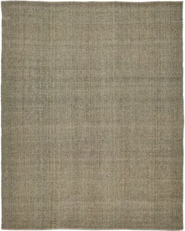 9' x 12' Hand Woven Polyester Area Rug - Green