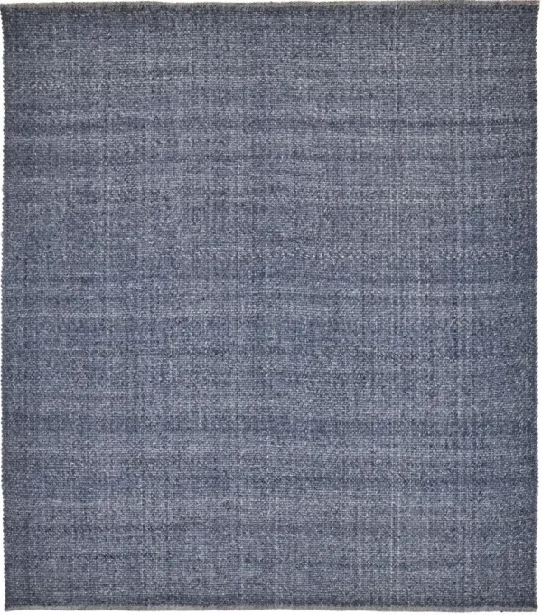5' x 8' Hand Woven Polyester Area Rug - Blue