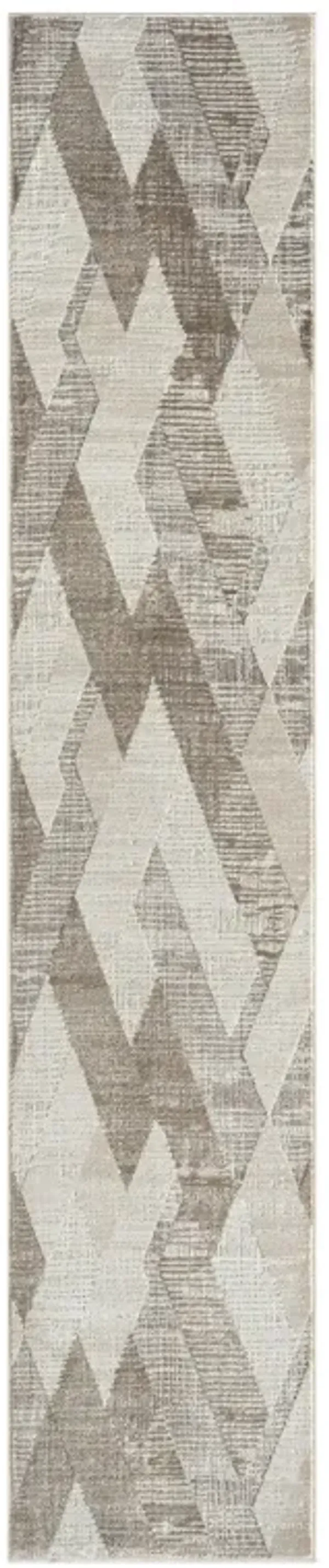 2' x 8' Geometric Runner Rug - Gray