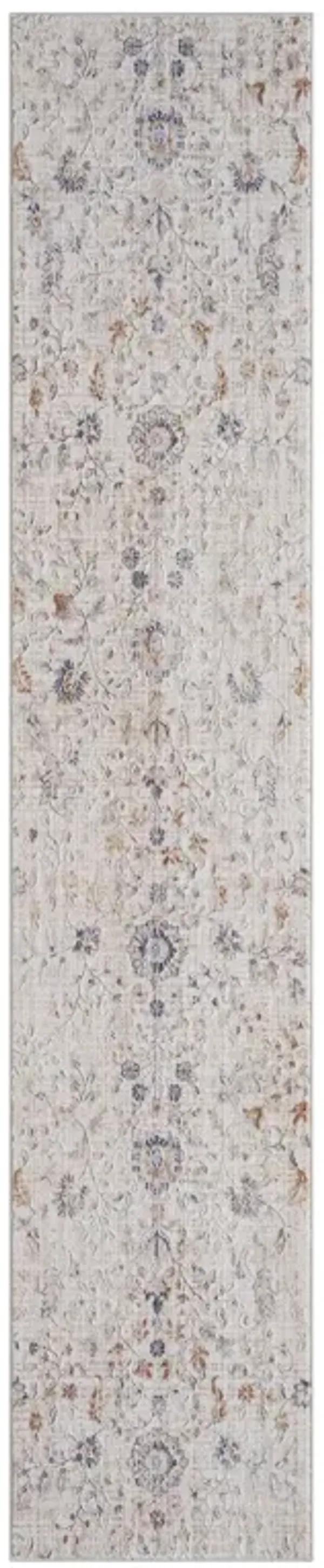 2' x 8' Floral Runner Rug - Red
