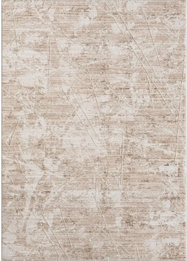 4' x 6' Contemporary Abstract Area Rug - Beige