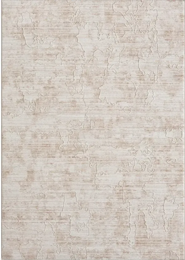 2' x 3' Abstract Area Rug - Beige