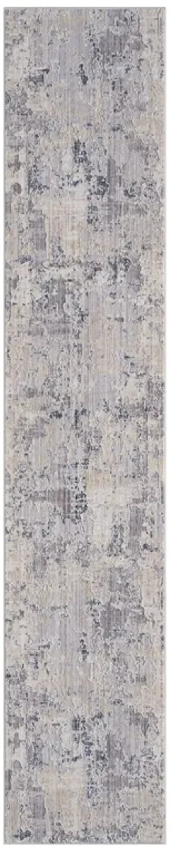 2' x 8' Modern Abstract Runner Rug - Gray