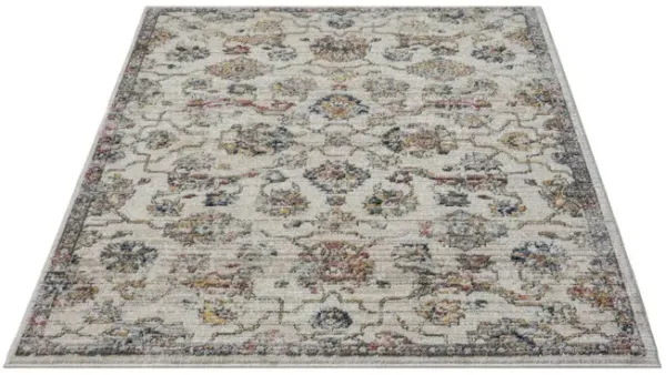 8' x 10' Floral Area Rug - Gray