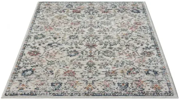 7.8' x 9.8' Floral Area Rug - Ivory
