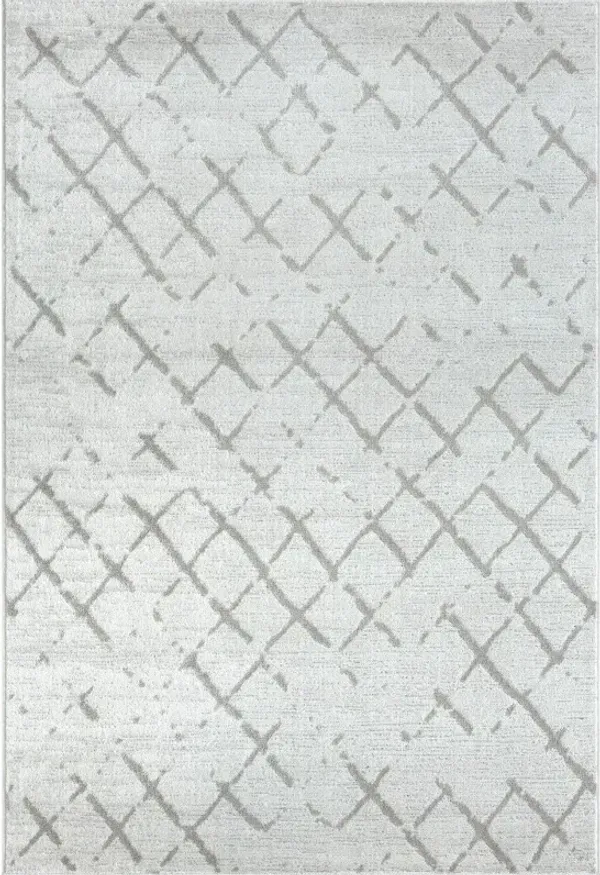 5' x 7' Geometric Area Rug - Cream