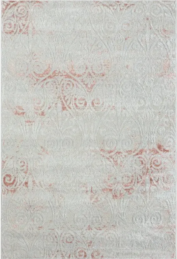 5' x 7' Floral Area Rug - Pink