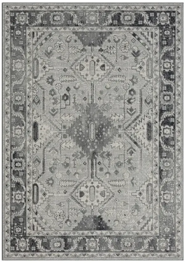 7.8' x 9.8' Medallion Area Rug - Gray