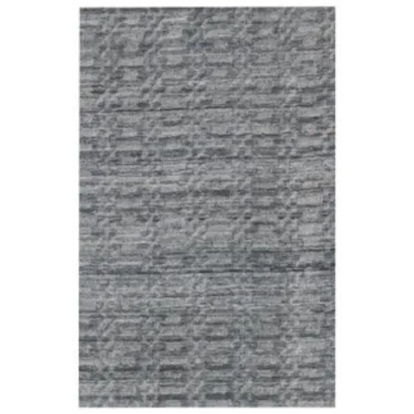 5' x 8' Hand Loomed Area Rug - Rust And Charcoal