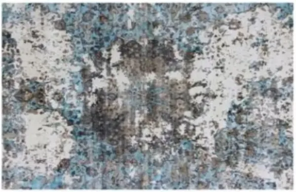 8' Abstract Hand Loomed Area Rug - Gray And Ivory