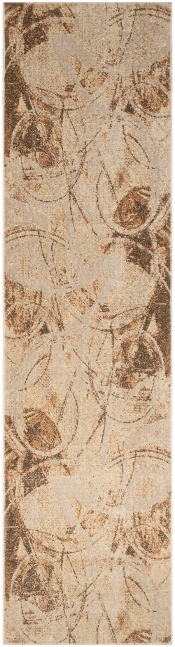 3' x 5' Oriental Power Loom Washable Area Rug - Gold
