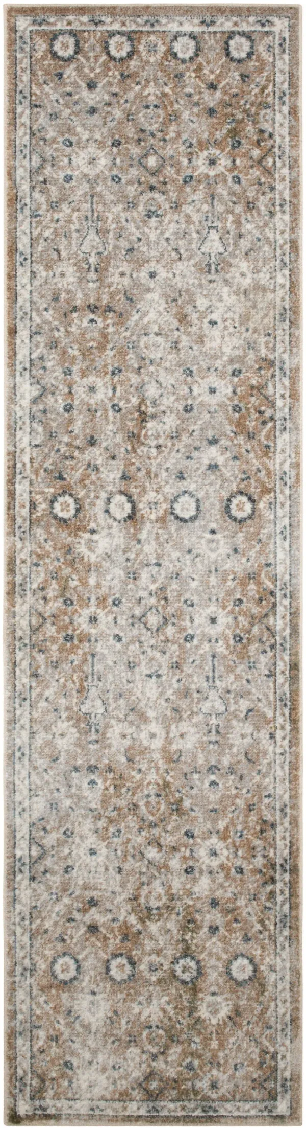 7' x 9' Oriental Power Loom Washable Area Rug - Gray