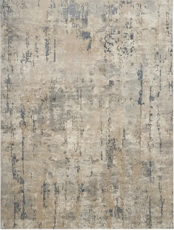 8' x 10' Abstract Power Loom Area Rug - Beige