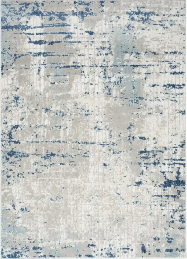 5' x 7' Abstract Power Loom Area Rug - Ivory