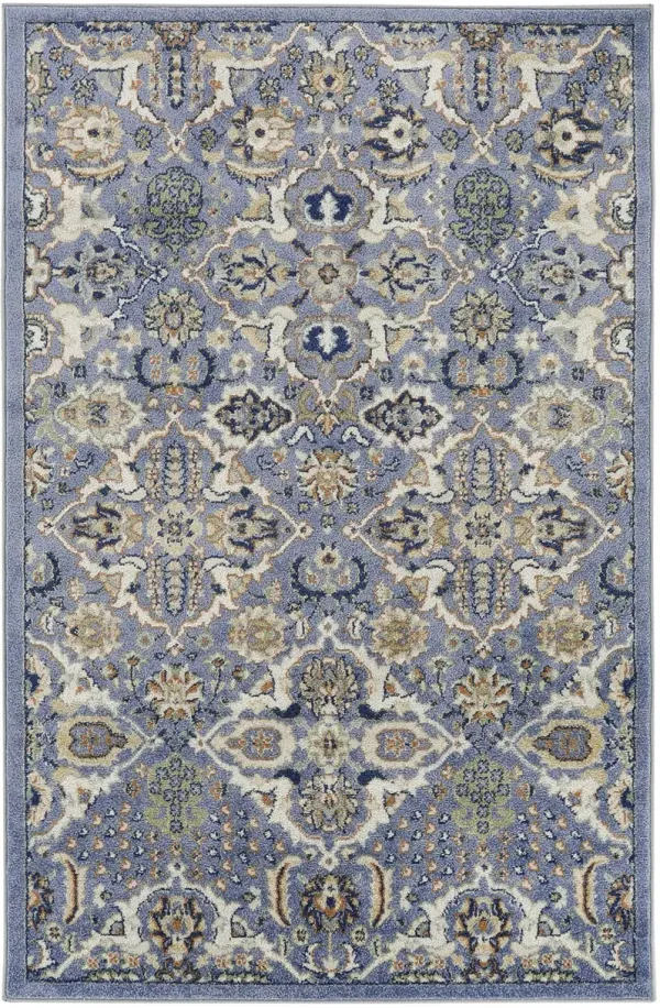 5' x 7' Floral Power Loom Area Rug - Green And Ivory