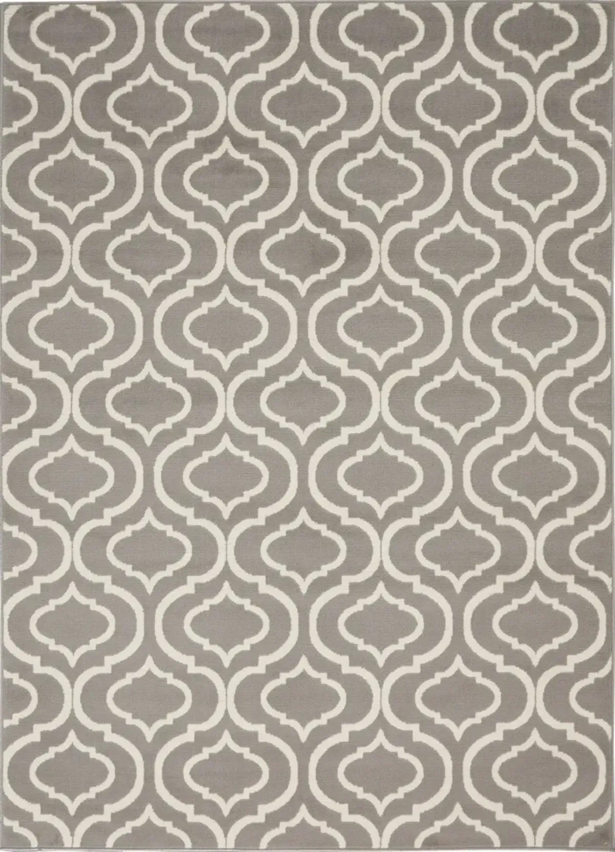 4' x 6' Moroccan Power Loom Polypropylene Area Rug - Gray