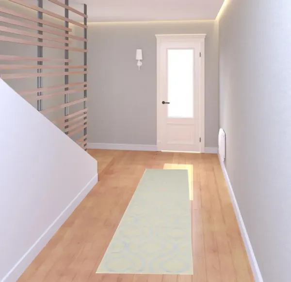 7' Moroccan Power Loom Runner Rug - Gray