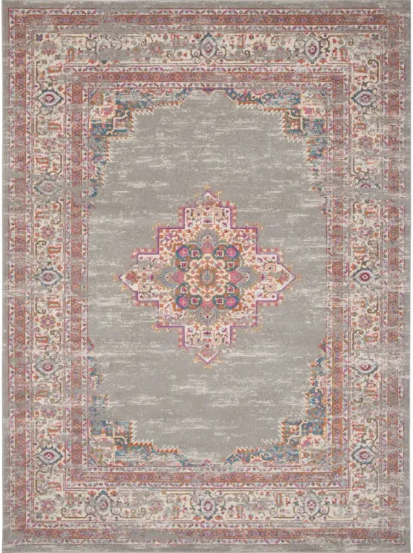 12' x 18' Moroccan Power Loom Distressed Polypropylene Area Rug - Blue