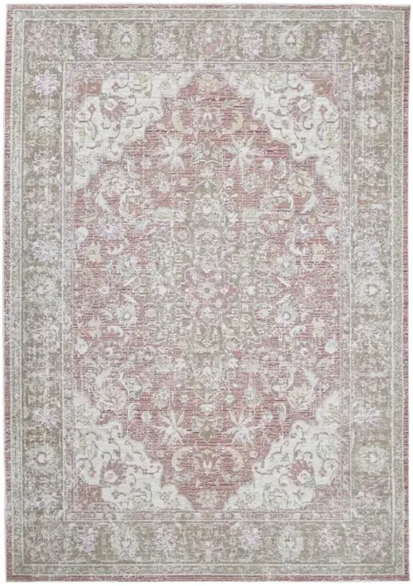 4' x 6' Medallion Power Loom Area Rug - Sage And Gray