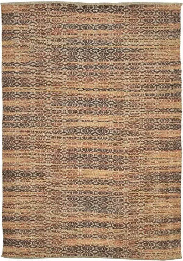 2' x 3' Geometric Flatweave Handmade Area Rug - Tan And Red