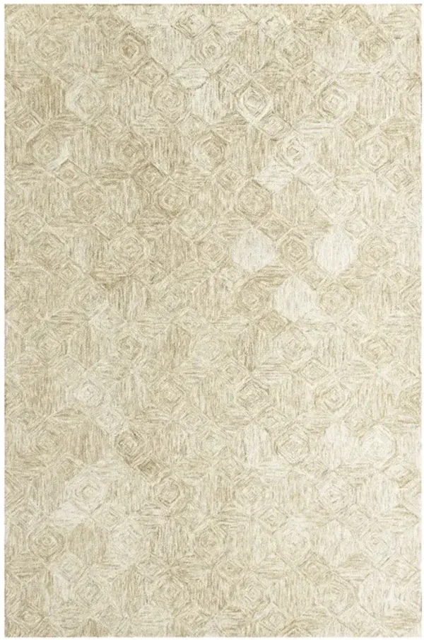 9' x 12' Wool Geometric Hand Tufted Area Rug - Beige