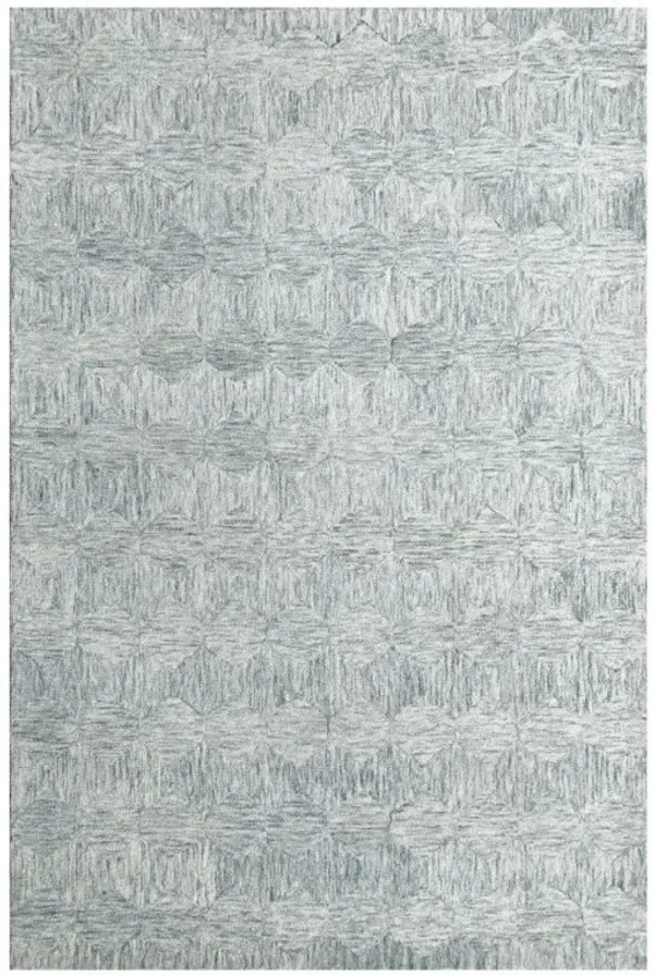 5' x 7' Wool Geometric Hand Tufted Area Rug - Silver