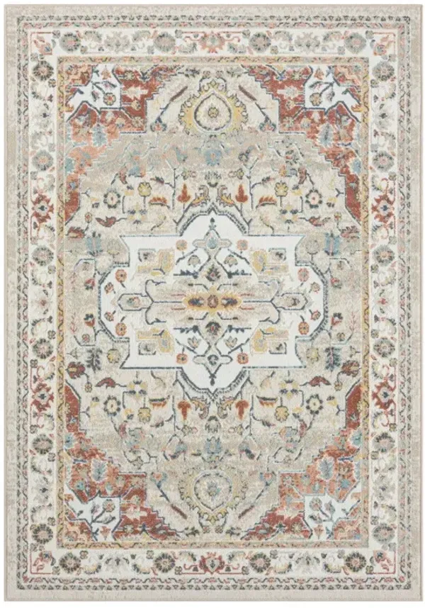 5' x 7' Abstract Area Rug - Ivory