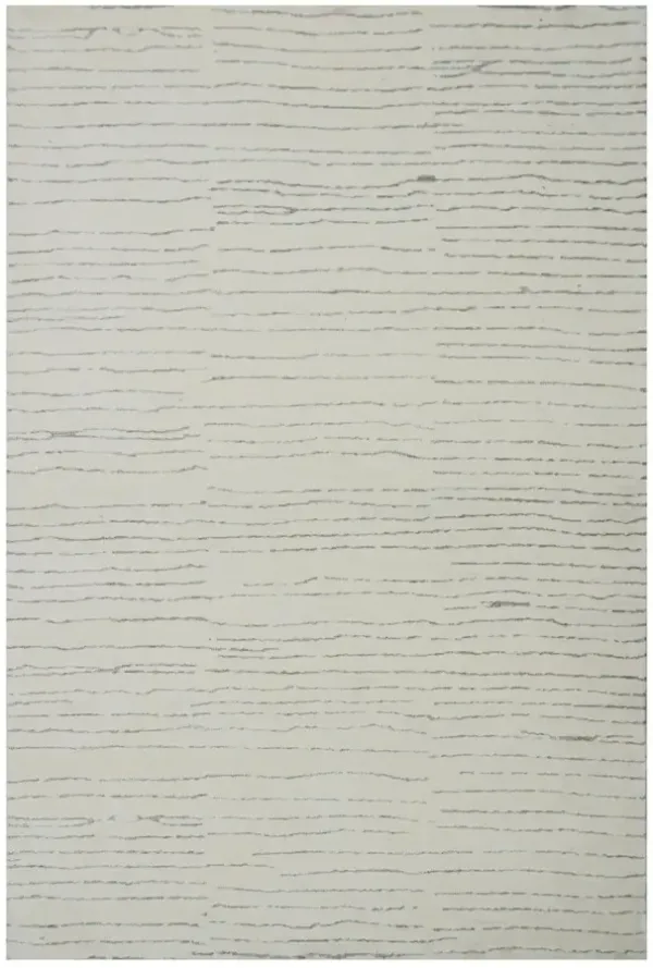 8' x 11' Abstract Power Loom Distressed Area Rug - Beige And Gray