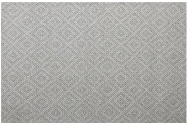 9' x 12' Wool Geometric Hand Woven Area Rug - Ivory