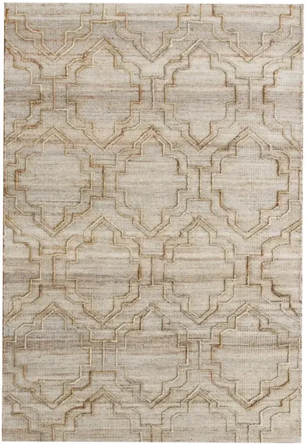 8' x 10' Hand Woven Area Rug - Brown Trellis