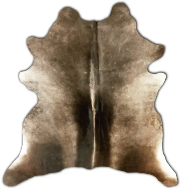 2' x 3' Hand Knotted Area Rug - Brown Cowhide