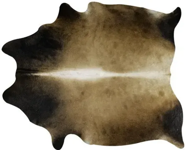 5' x 7' Genuine Cowhide Hand Knotted Area Rug - Tan