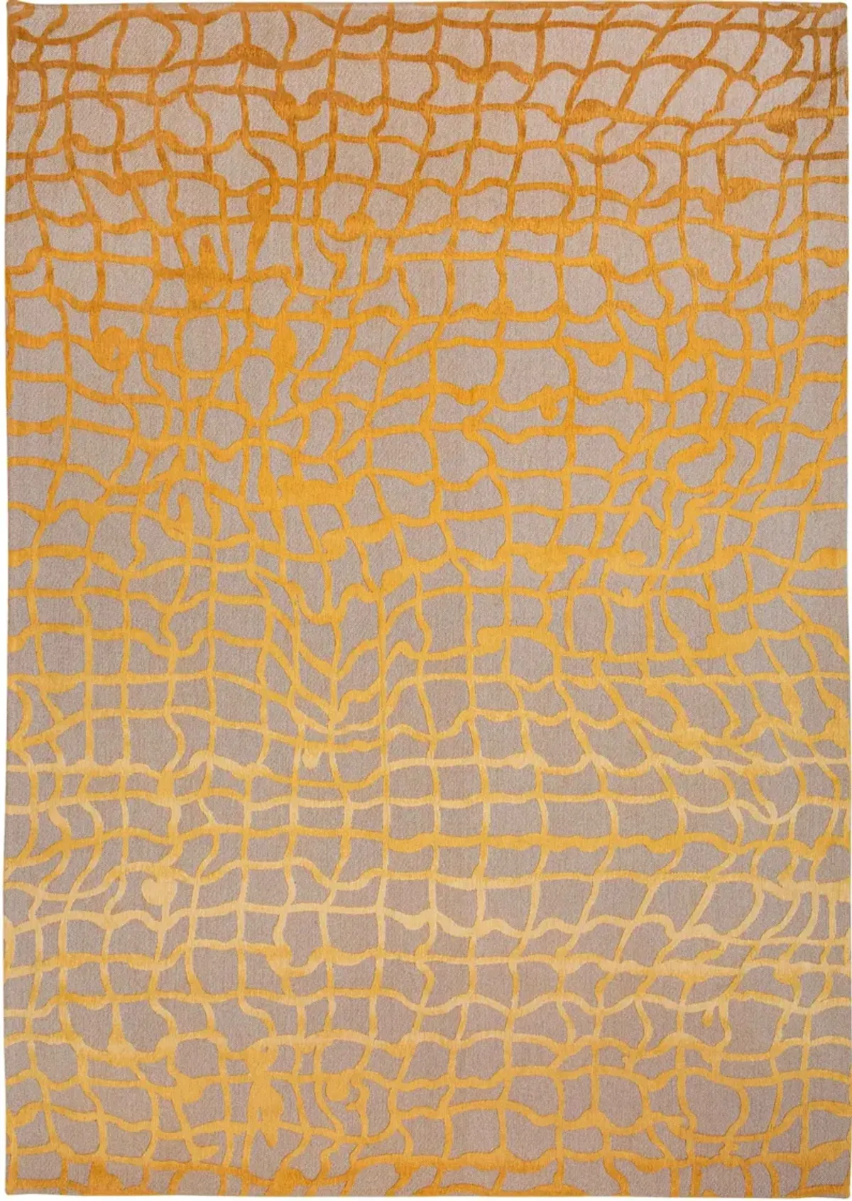5' x 7' Abstract Non Skid Area Rug - Orange And Gray