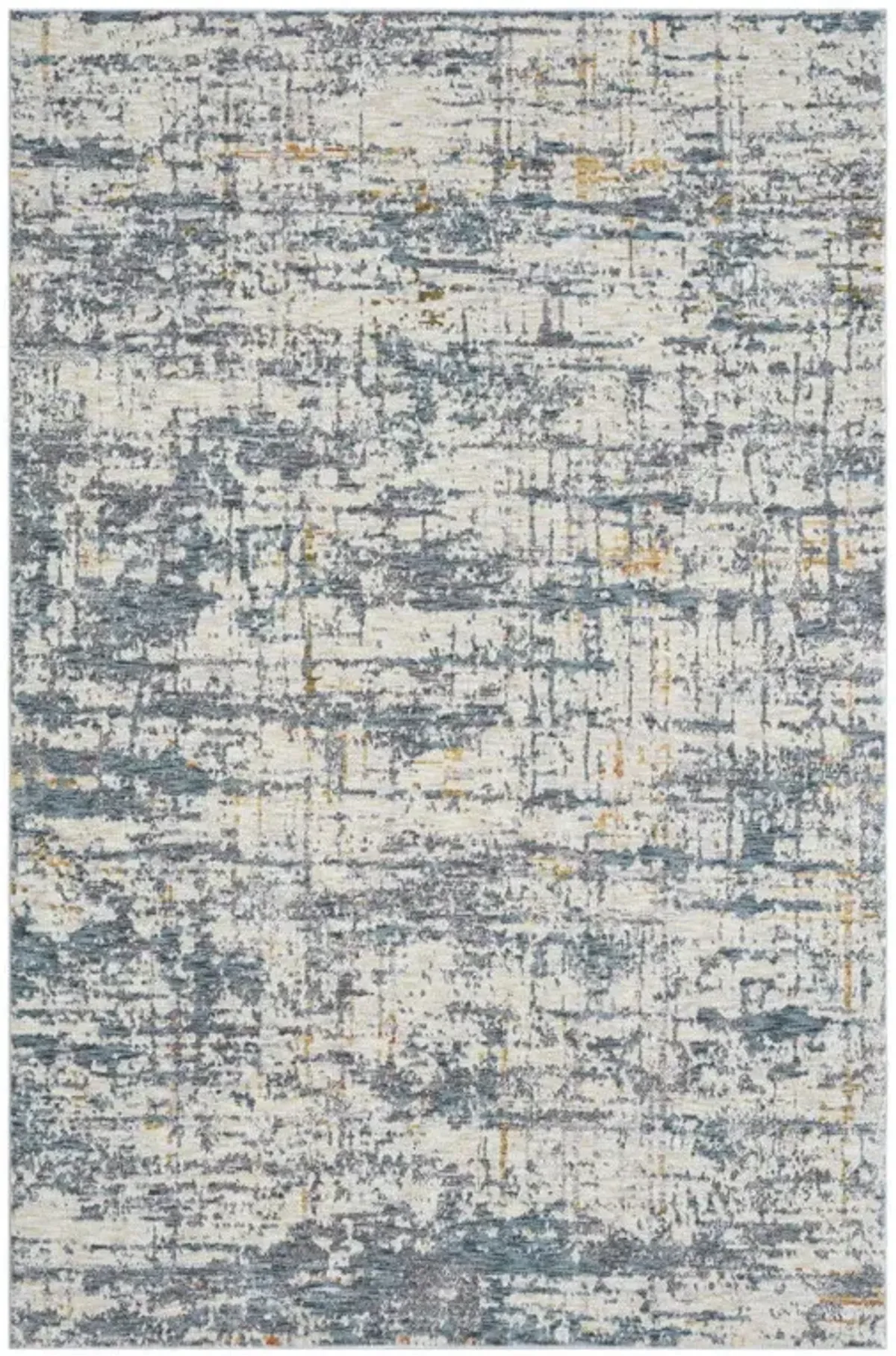 5' x 8' Abstract Area Rug - Blue And Ivory
