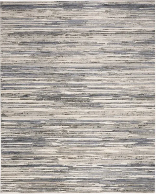 5.3' x 7.3' Abstract Distressed Area Rug - Cream