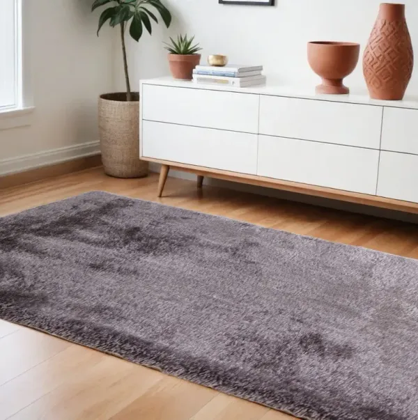 8' x 11' Shag Hand Tufted Area Rug - Gray