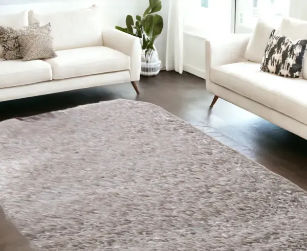 5' x 7' Shag Hand Tufted Area Rug - Beige