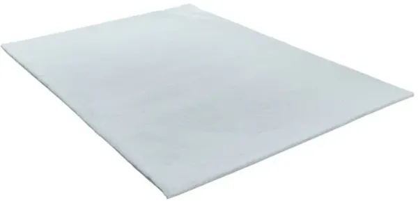 5' x 8' Faux Fur Shag Non Skid Area Rug - Light Gray