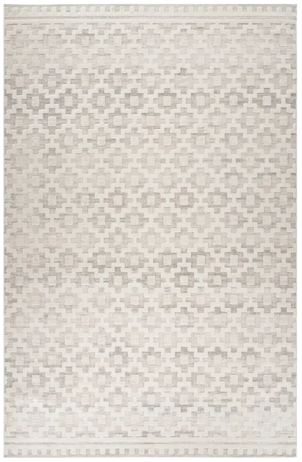 5' x 8' Moroccan Non Skid Area Rug - Cream And Beige